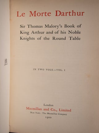 Book of King Arthur and of his Noble Knights of the Round Table.