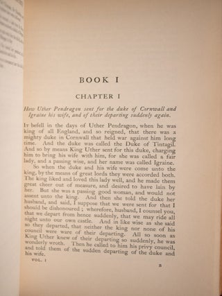 Book of King Arthur and of his Noble Knights of the Round Table.