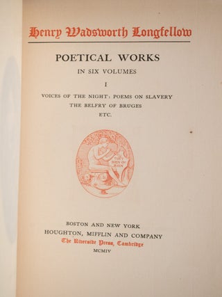 Edition Deluxe The Complete Writings of Henry Wadsworth Longfellow / The Divine Comedy / Dante's Inferno, Purgatory, Paradise.
