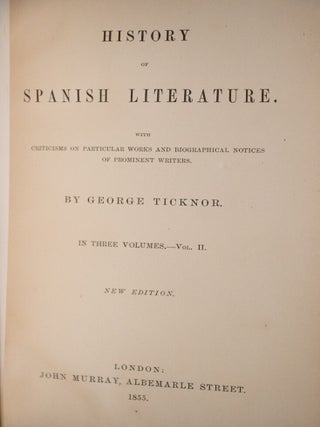 History of Spanish Literature