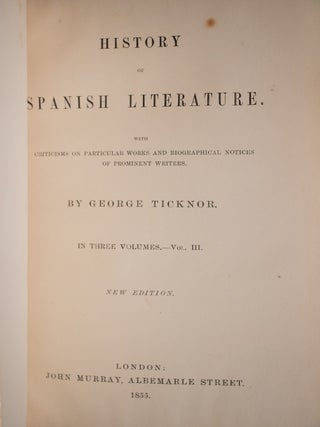 History of Spanish Literature