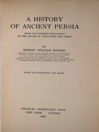 A History of Ancient Persia