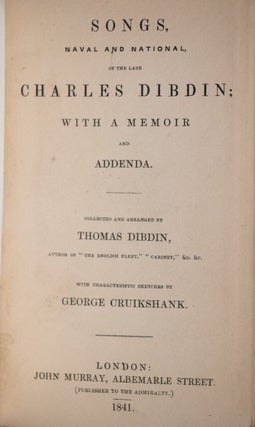 Songs, Naval and National, of the Late Charles Dibdin
