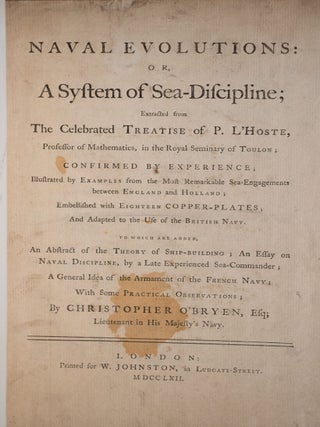 NAVAL EVOLUTIONS: OR, A System of Sea-Discipline;