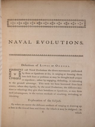 NAVAL EVOLUTIONS: OR, A System of Sea-Discipline;