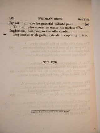 The Odes of Pindar, In Celebration of Victors in the Olympic, Pythian, Nemean, and Isthmian Games.