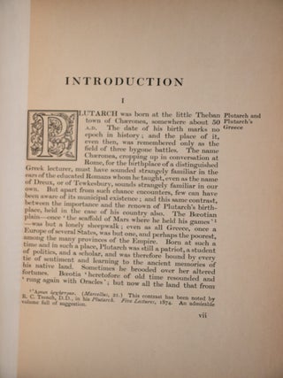 Plutarch's Lives of the Noble Grecians and Romans Englished by Sir Thomas North