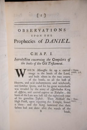 Observations Upon the Prophecies of Daniel, and the Apocalypse of St. John.