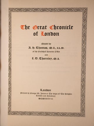 The Great Chronicle of London