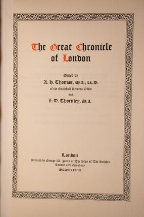 The Great Chronicle of London