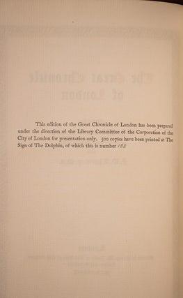 The Great Chronicle of London