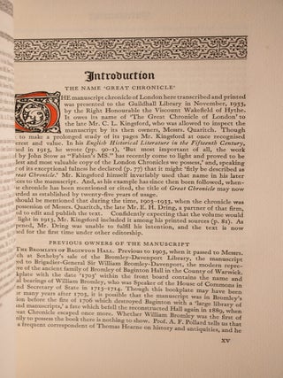 The Great Chronicle of London