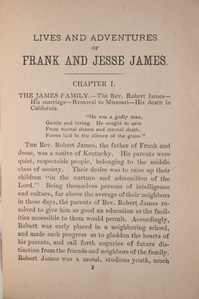 Illustrated Lives and Adventures of Frank and Jesse James and the Younger Brothers, The Noted Western Outlaws