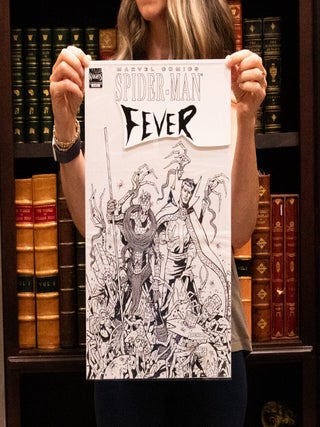 Brendan McCarthy Spider-Man: Fever #2 (2010) Original Published Cover Art, Hand-Colored Guide & Comic Trio