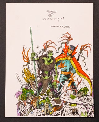 Brendan McCarthy Spider-Man: Fever #2 (2010) Original Published Cover Art, Hand-Colored Guide & Comic Trio