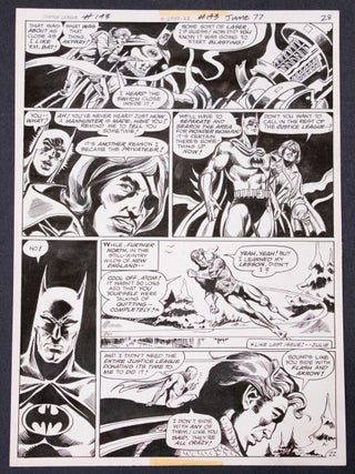 Justice League of America #143 Story Page 22 Original Art (DC, 1977). Batman / Aquaman