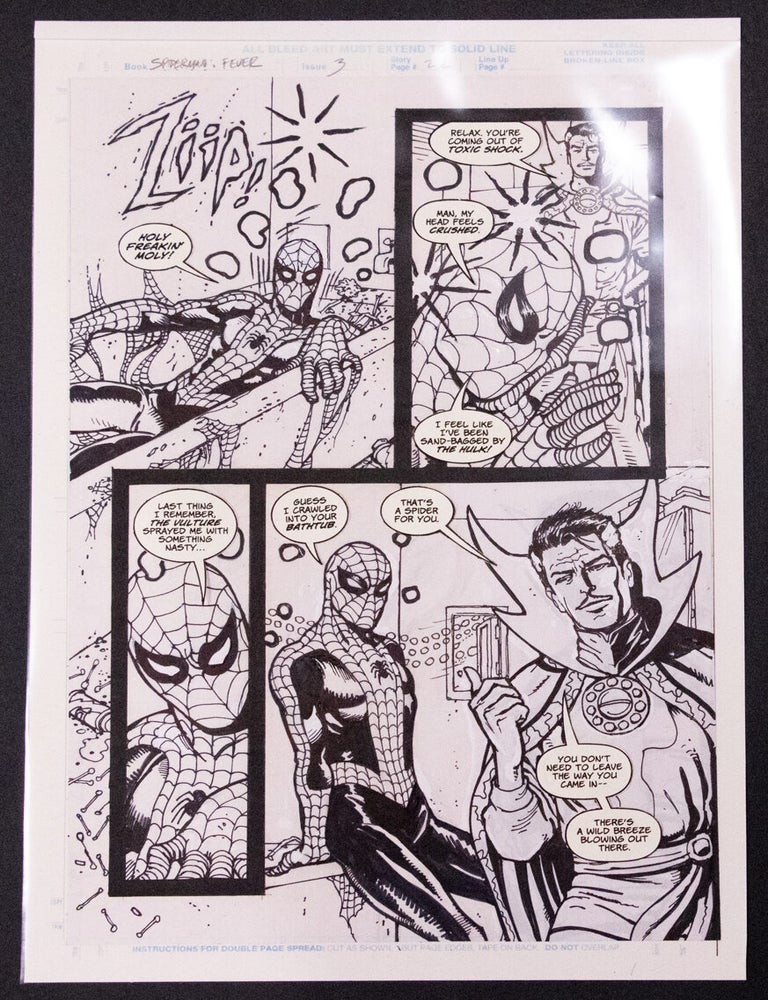Item #1166 2010 Spider-Man: Fever #3, Story Page 22 Original Art. Brendan McCarthy.