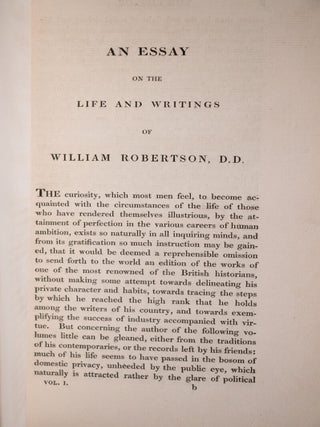 The Works of WM. Robertson, History of Scotland, History of America, Charles the Fifth.