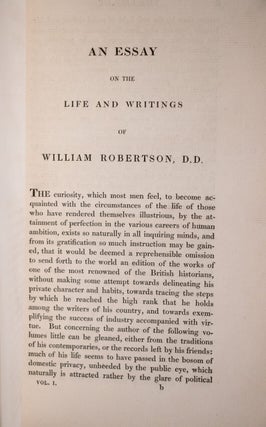 The Works of WM. Robertson, History of Scotland, History of America, Charles the Fifth.