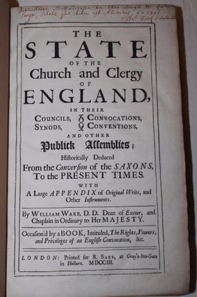 State of the Church and Clergy of England