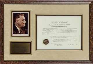 Item #194847136273 Franklin Roosevelt Signed Appointment as President. Franklin Roosevelt
