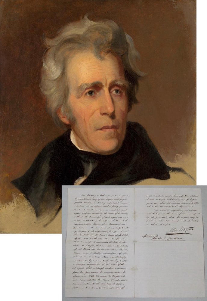 Item #194920706771 1835 Andrew Jackson Signed Document Treasonist Activities. Andrew Jackson.