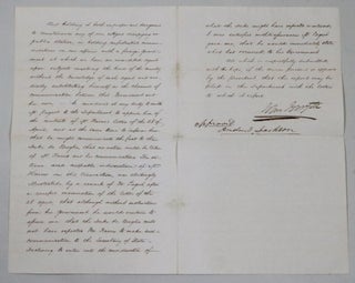 1835 Andrew Jackson Signed Document Treasonist Activities