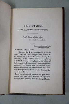 Shakespeare's Legal Acquirements Considered