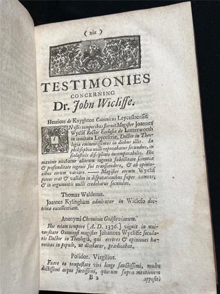History of the Life and Sufferings of John Wicliffe