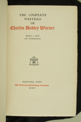 Writings Of Charles Dudley Warner
