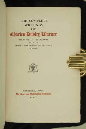 Writings Of Charles Dudley Warner