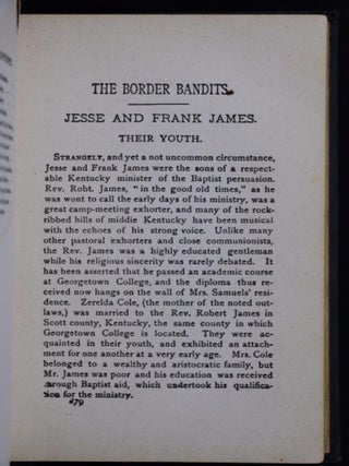 Border Outlaws Younger Brothers Jesse and Frank James