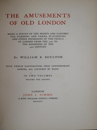 The Amusements of Old London