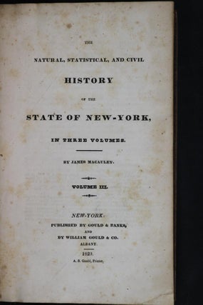 The Natural, Statistical and Civil History of the State of New-York