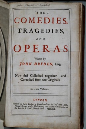 The Comedies, Tragedies and Operas