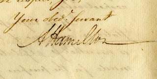 1790 Alexander Hamilton Handwritten Signed Letter "Some Very Important Objects"
