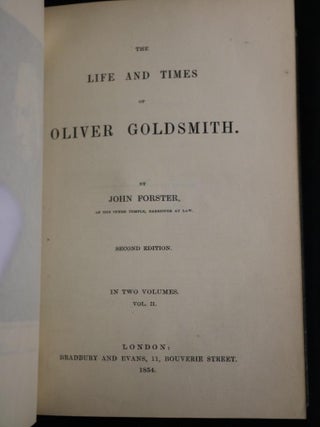 Life and Times of Oliver Goldsmith