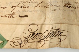 Mohawk Indian Land Purchase Signed by New York Governor George Clinton