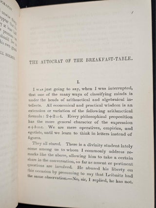 The Autocrat of the Breakfast-Table