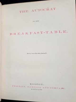 The Autocrat of the Breakfast-Table