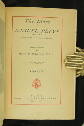 The Diary of Samuel Pepys M. A., F. R. S.