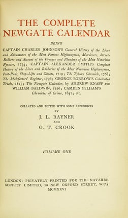 The Complete Newgate Calendar