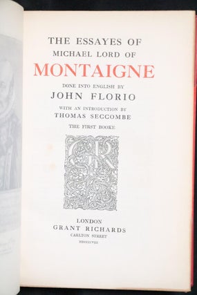 The Essays of Michael Lord of Montaigne