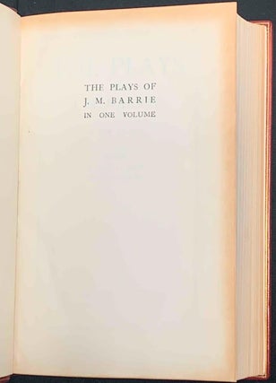 The Plays of J. M. Barrie