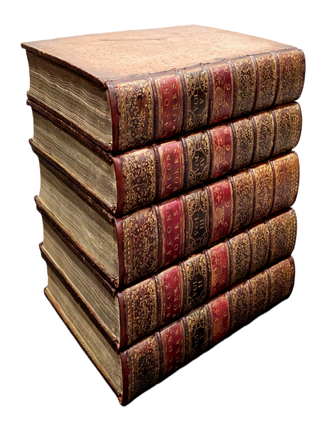 Item #446 1765 Works of Francis Bacon Fine Leather Bindings Quarto 12" Tall Scarce Edition....