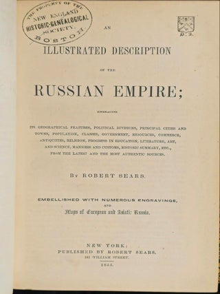 1855 Illustrated Description of the Russian Empire Full Leather by Robert Sears