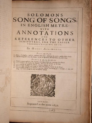 1639 Henry Ainsworth Annotations Spurgeon Recommended Folio 13.5" Tall Scarce