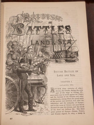 1891 British Battles On Land & Sea Knights Templar American Revolution Fine Rare