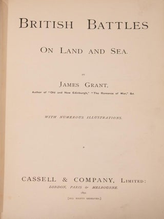 1891 British Battles On Land & Sea Knights Templar American Revolution Fine Rare