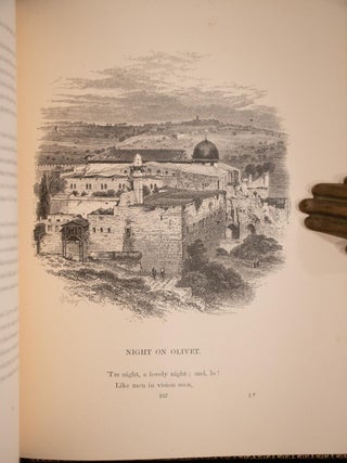 c.1870 Lays of the Holy Land Jerusalem Israel Fine Leather Binding Rare